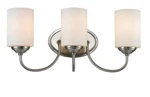 Bathroom Sconce Z-lite 434-3V Nickel Cardinal 3-LIGHT Vanity Fixture. Fixed Price $40.00.