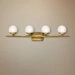 Kichler Jasper 32 1/4" Wide Natural Brass 4-LIGHT Halogen Bath. Fixed Price $339.99.