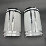 Vintage Pair Of Good Earth Lighting Polished Nickel Sconces White Shade 13" X 8". Fixed Price $69.00.
