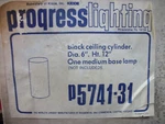 Progress Lighting P5741-31 Black Ceiling Cylinder. Fixed Price $59.99.