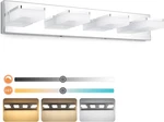 3 Colors Dimmable Vanity Lights For Bathroom, Led Chrome 4 Light,. Fixed Price $125.73.