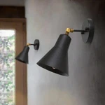 Lnc VZZF2EHD12807I5 1-LIGHT Black Brass Adjustable Wall Sconce W/ Metal Shade. Fixed Price $34.99.