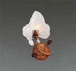 Lighting Fixture Wall Sconce, W:9" H:14" E:3" Murano Style Glass. Fixed Price $37.95.
