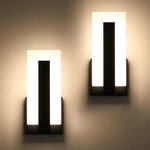 Joosenhouse Modern Led Wall Hard-wired 9.76 Inch 2PACK, Black Dimmable. Fixed Price $97.65.