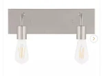 Hampton Bay Northvale 14.6 In. 2-LIGHT Brushed Nickel Industrial Vanity. Fixed Price $25.00.
