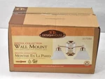 Design House Bristol Collection Wall Mount 2 Light Satin Nickel Sconce Alabaster. Fixed Price $42.99.