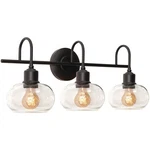 Afx Inc. LNYV2410MBBK Laney 3 Light 8.1 Inch Black Vanity Wall. Fixed Price $128.00.