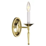 Livex Lighting Williamsburgh 1-LIGHT Wall Sconce Polished Brass. Fixed Price $86.37.