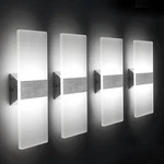 Modern Wall Sconce 12W, Set Of 4 Led Lamp Cool White Acrylic Materi. Fixed Price $105.89.