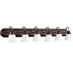 Quorum 5094-6-86 48" 6-LIGHT Bath Vanity In Oiled Bronze. Fixed Price $137.00.