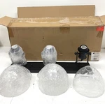 Golden Lighting 3118-BA3 Blk-sd Hines 3-LIGHT Black And Seeded Glass Bath. Fixed Price $104.95.