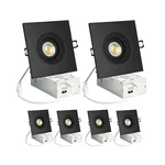 4 Inch Square Led Recessed Lighting, 8W Black Sloped Ceiling F.... Fixed Price $123.82.