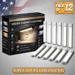 2-12 Pack Led Under Cabinet Lights, Rechargeable Motion Sensor, 3 Color Dimmable. Fixed Price $41.19.