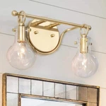 Lnc Bathroom Wall Sconce 14" 2 Light Incandescent, Led Dimmable Hardwired Gold. Fixed Price $78.31.