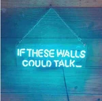 If These Walls Could Talk Aqua Blue Acrylic 14" Neon Sign Lamp Light Bar Beer Aa. Fixed Price $65.39.