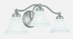 Norwell Soleil Light Wall Sconce New Brushed Nickel 9663-BN-FL. Fixed Price $69.95.