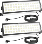 2 Pack Linkable Led Shop Lights, Ultra Bright 100W 15000LM Aluminum Plug Gara. Fixed Price $102.95.