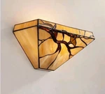 Budding Branch Tiffany Style Wall Light Sconce Art Glass Hardwired 14" Fixture. Fixed Price $120.00.