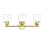 Livex Catania Light Vanity Sconce, Brass/hand Blown Clear 16783-02. Fixed Price $251.96.