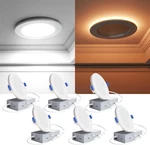6 Pack 4" Dimmable Led Recessed Ceiling Lights With Night Light, 1050LM. Fixed Price $69.99.