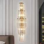 29.5 Inch Modern Wall Sconce Contemporary Crystal 5-LIGHT Gold Ba.... Fixed Price $206.80.