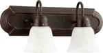 Quorum Home 2-LIGHT 8" Bathroom Vanity In Toasted Sienna. Fixed Price $57.00.