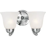 Maxim Lighting Basix 2-LIGHT Bath Vanity, Polished Chrome/frosted 2121FTPC. Fixed Price $54.99.