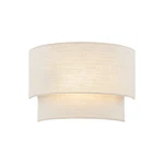Justice Textile 1LT Rectangle 14" Wall Sconce, White/cream FAB-5770-CREM. Fixed Price $160.20.