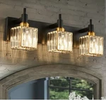 Edislive Orillia 3-LIGHT Modern Black Gold Bathroom Vanity W Crystal Shade. Fixed Price $58.88.
