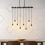 Rhys 40" 8-LIGHT Vintage Industrial Driftwood Iron Led Linear Chandelier With He. Fixed Price $229.99.