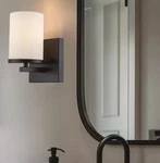 Bel Air Lighting Cornerstone 1-LIGHT Black Wall Sconce Fixture. Fixed Price $16.99.