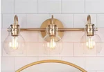 Lnc 30" 3-LIGHT Gold Bathroom Vanity Decorative Linear Foyer Wall Sconce. Fixed Price $108.99.