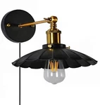 Kiven Plug In Edison Cage Antique Style Wall Sconce Lamp With Lotus Leaf Shade. Fixed Price $46.00.