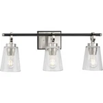 Progress Cassell 24 3-LIGHT Vanity Light, Brushed Nickel W/ Glass Shades. Fixed Price $54.95.