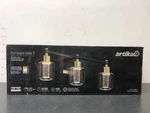 Artika VAN3-CG5C-HD2BG Black & Gold Led Vanity Bar 3-LIGHT Bubble Glass. Fixed Price $72.99.