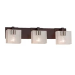 Justice Design Fusion Modular 3-LT Bath, Rtl/seed/bz E26 FSN-8923-55-SEED-DBRZ. Fixed Price $280.00.