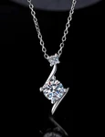 Lightning Star 1CT Color Moissanite Pendant Necklace S925 Silver. Fixed Price $65.00.