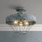 Ferris 15" Wide Blue Verde Patina 3-LIGHT Ceiling. Fixed Price $240.00.