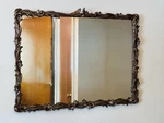 Vintage 1950S Ornate Gold Baroque Style Wall Mirror Attr. To Howard Elliot. Fixed Price $675.00.