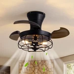 Crossio 22" Retractable Ceiling Fans With Lights Black Caged Fandelier 6 Speeds. Fixed Price $69.00.