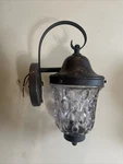 Lightolier Old Wall Mount Fixture Sconce Bubble Glass Shade Decorative Art. Fixed Price $99.99.