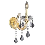 Elegant Maria Theresa Light 8" Royal Cut Sconce, Gold/clear 2800W1G-RC. Fixed Price $132.00.