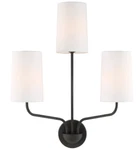 Crystorama Leigh 3-LIGHT Black Forged Wall Sconce LEI203BF. Fixed Price $129.99.