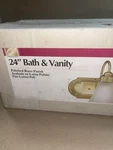 Bath And Vanity Light Set 3 Bulb Brass Gold Color New. Fixed Price $35.98.