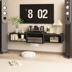 Ibuyke Floating Tv Stand Wall Mounted With Power Outlet,modern Wood Moun.... Fixed Price $89.56.