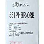 Z-lite 531PHBR-ORB Portland Outdoor Lantern Post Light Oil Rubbed Bronze. Fixed Price $119.90.