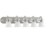 Quorum 5094-5-65 36" 5-LIGHT Bath Vanity Satin Nickel. Fixed Price $112.00.