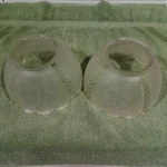 Vtg 1950S Frosted Glass Daisy Floral Lattice Shades Gas Vanity Light Pair. Fixed Price $39.95.