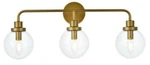 Wall Sconce Light Fixture Glass Shades Bathroom Vanity Dining Brass 27". Fixed Price $213.60.