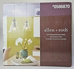 Allen & Roth Oil Rubbed Bronze Finish Mini Pendant Clear Glass Open Box. Fixed Price $19.95.